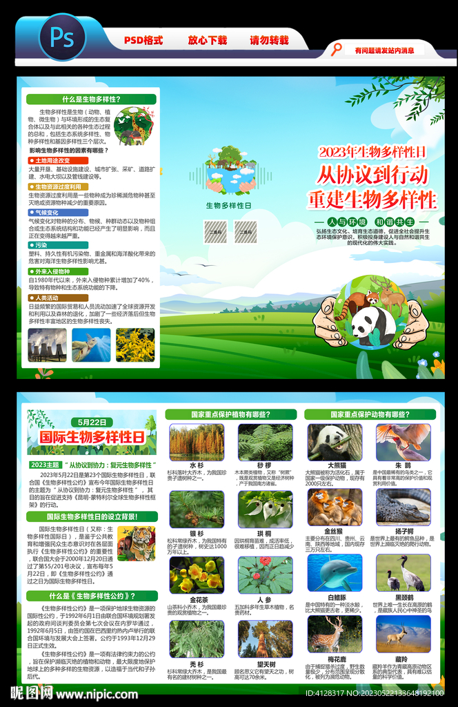 国际生物多样性日三折页