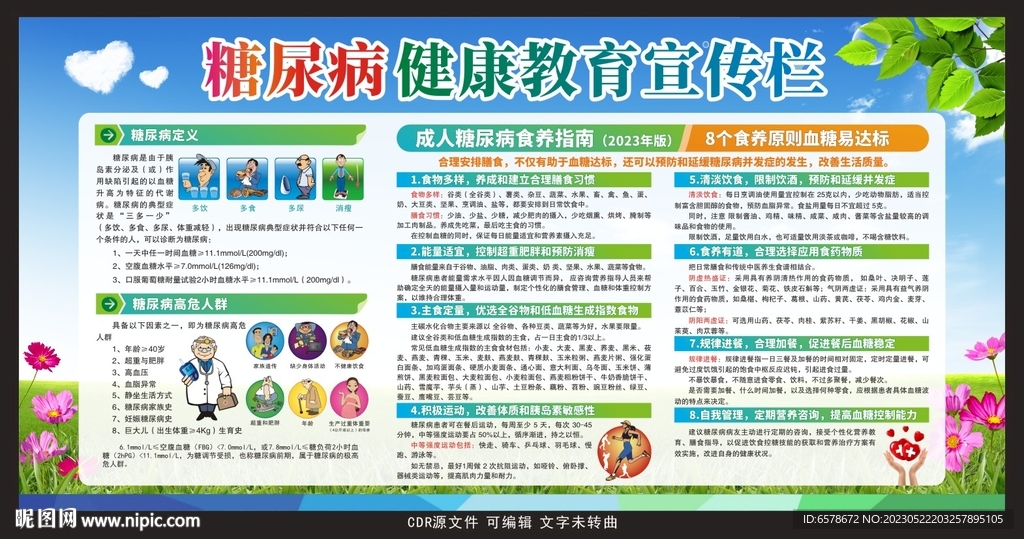 糖尿病健康教育宣传栏