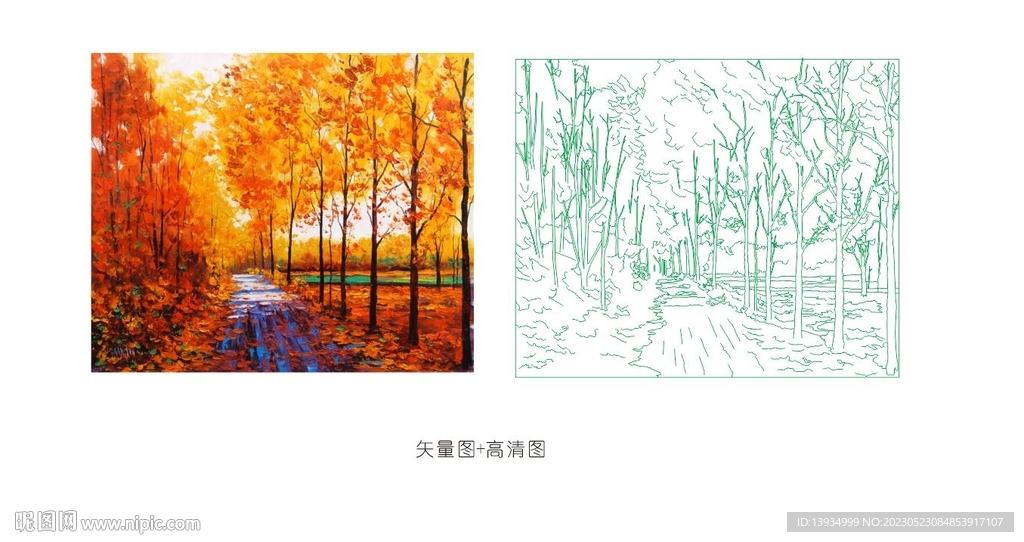 森林油画