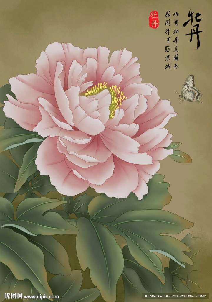 牡丹 工笔画