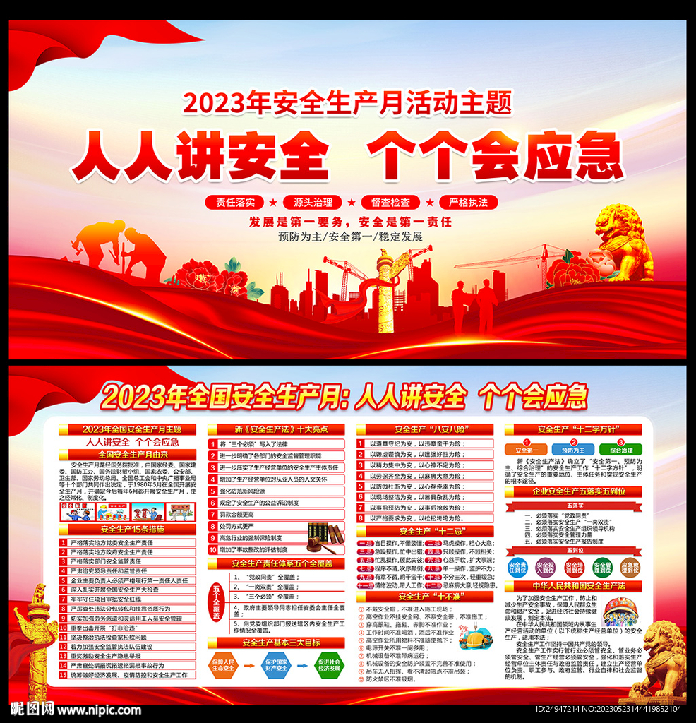 安全生产月展板