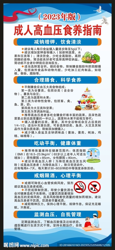 成人高血压食养指南X展架