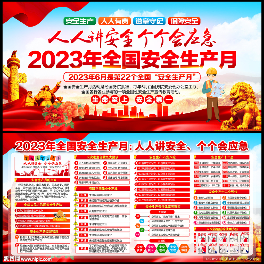 安全生产月展板