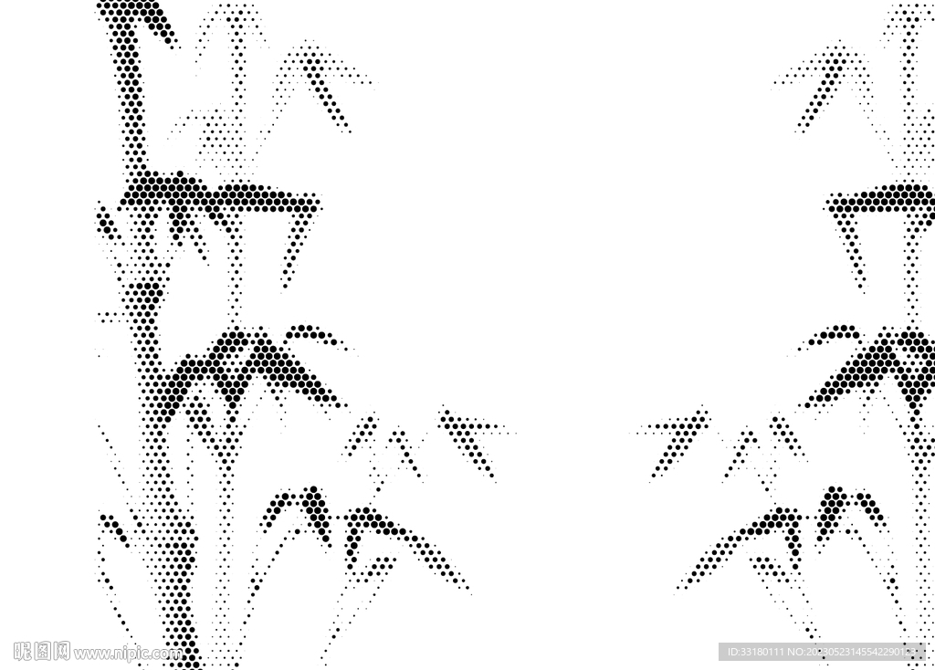 圆点激光镂空竹子