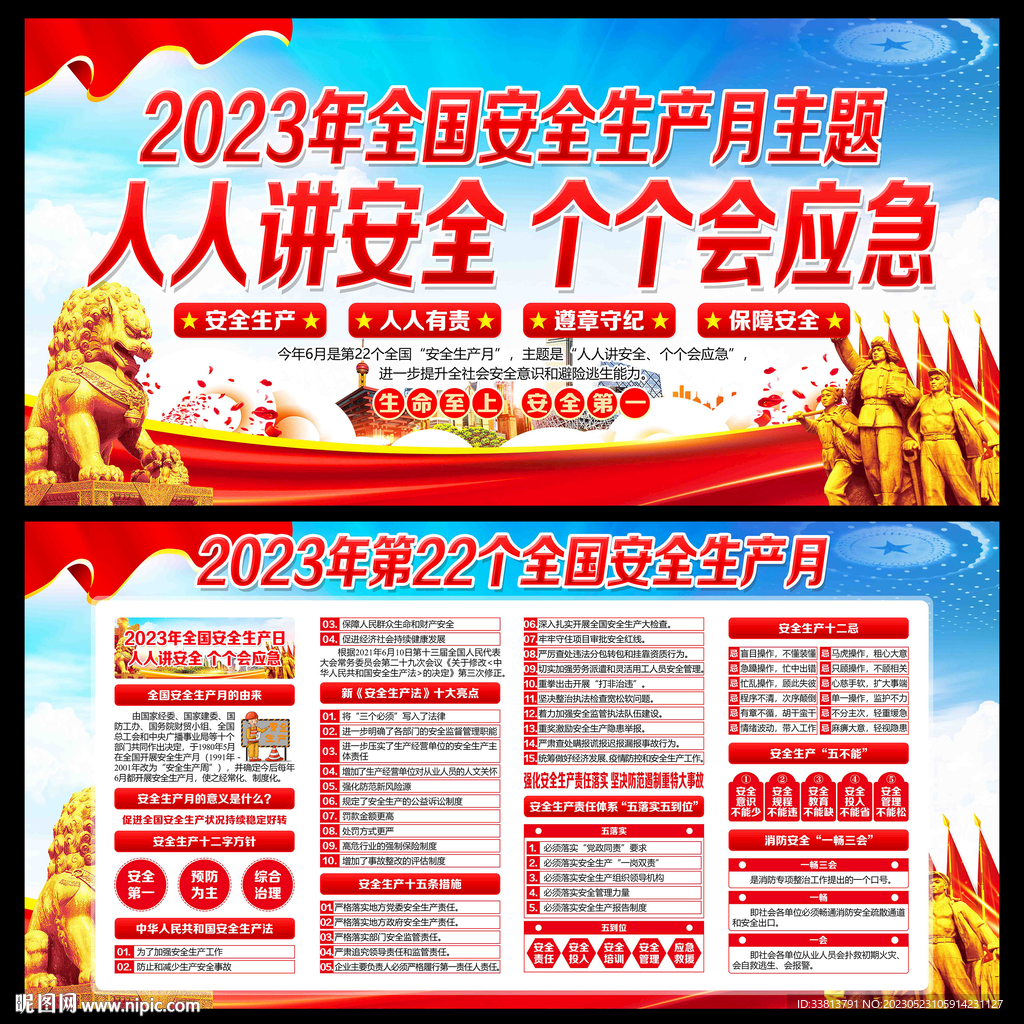 2023年安全生产月展板