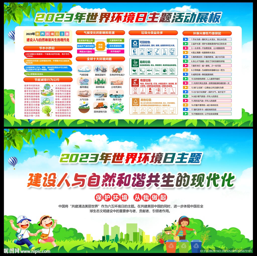 2023世界环境日宣传栏