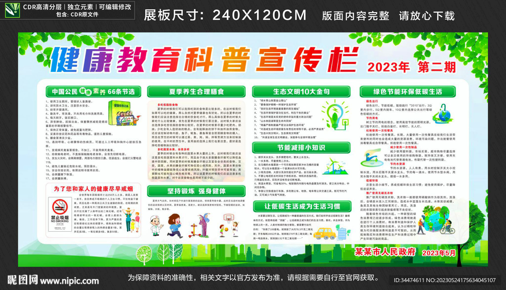 夏季健康教育科普宣传栏