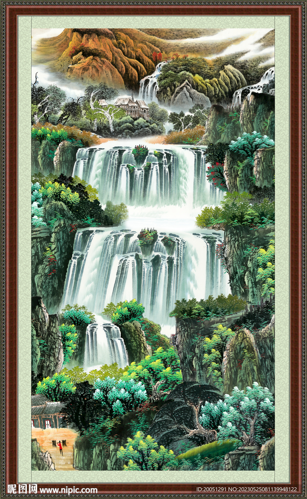 聚宝盆风景画 