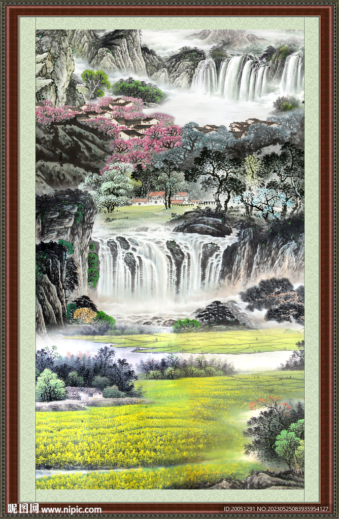 竖幅国画 