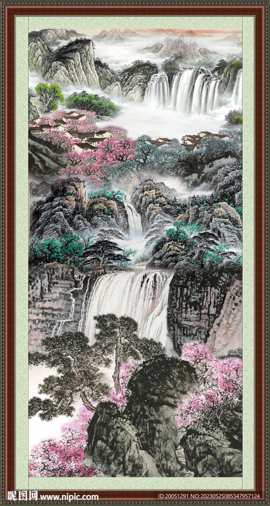 竖幅国画 