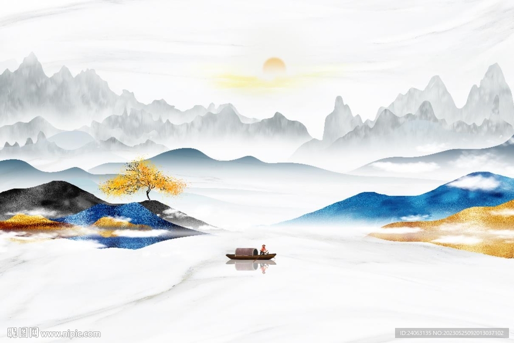 中式山水画
