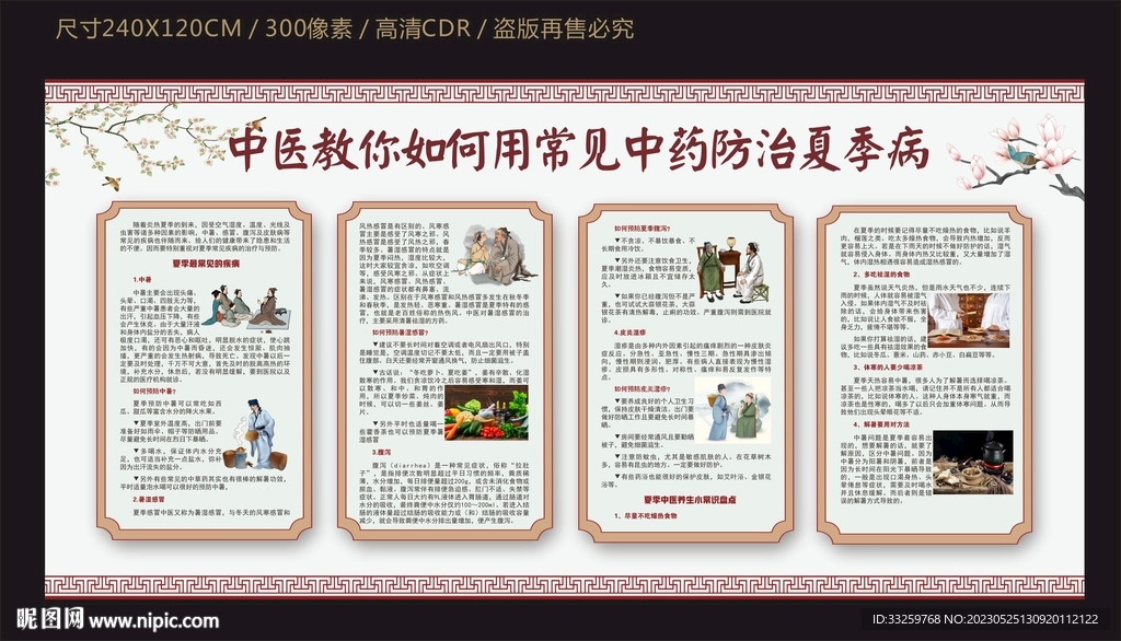 中医药防治夏季病宣传栏