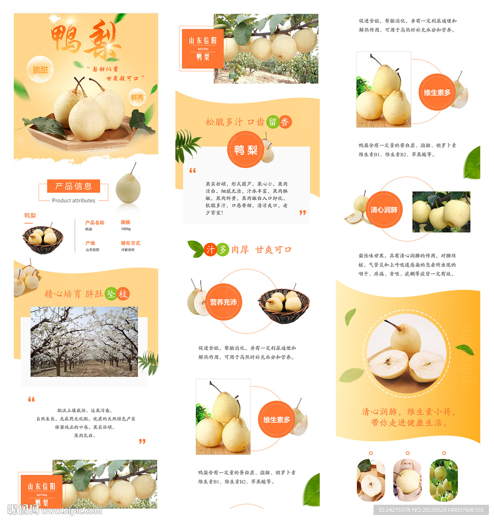 鸭梨详情页 皇冠梨海报