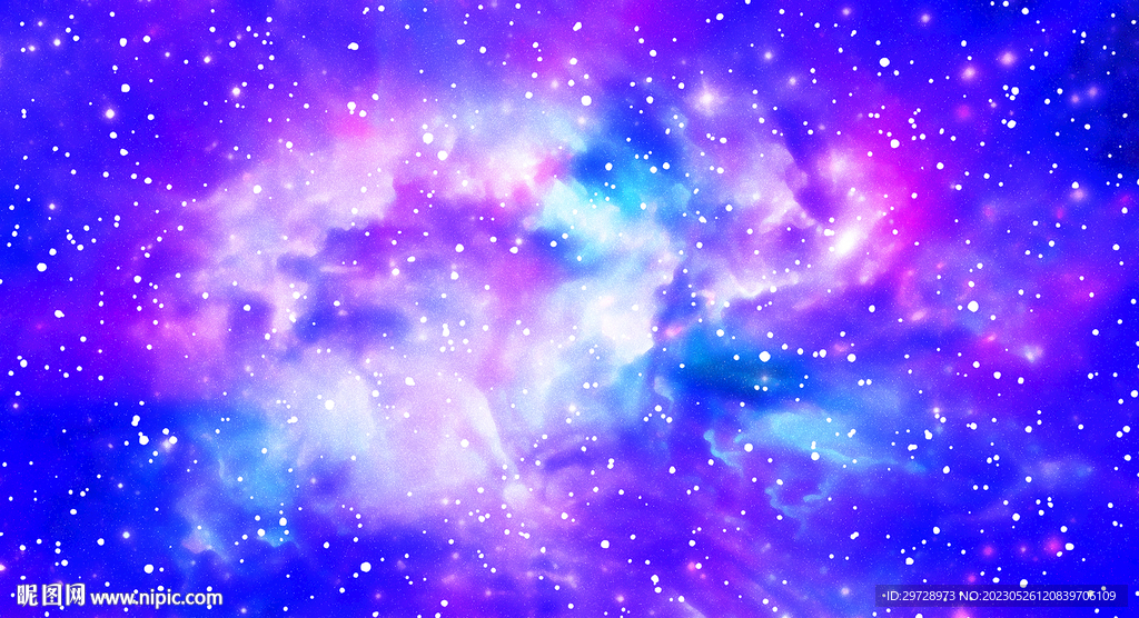 唯美梦幻星空kv银河系背景