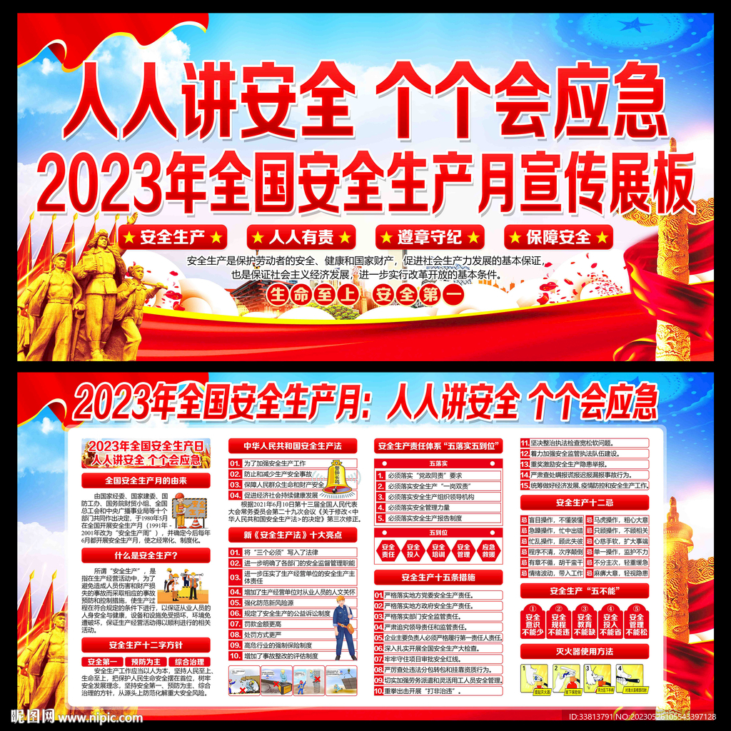 2023年安全月宣传展板