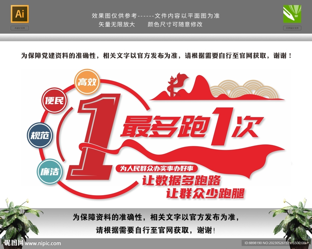 最多跑一次文化墙