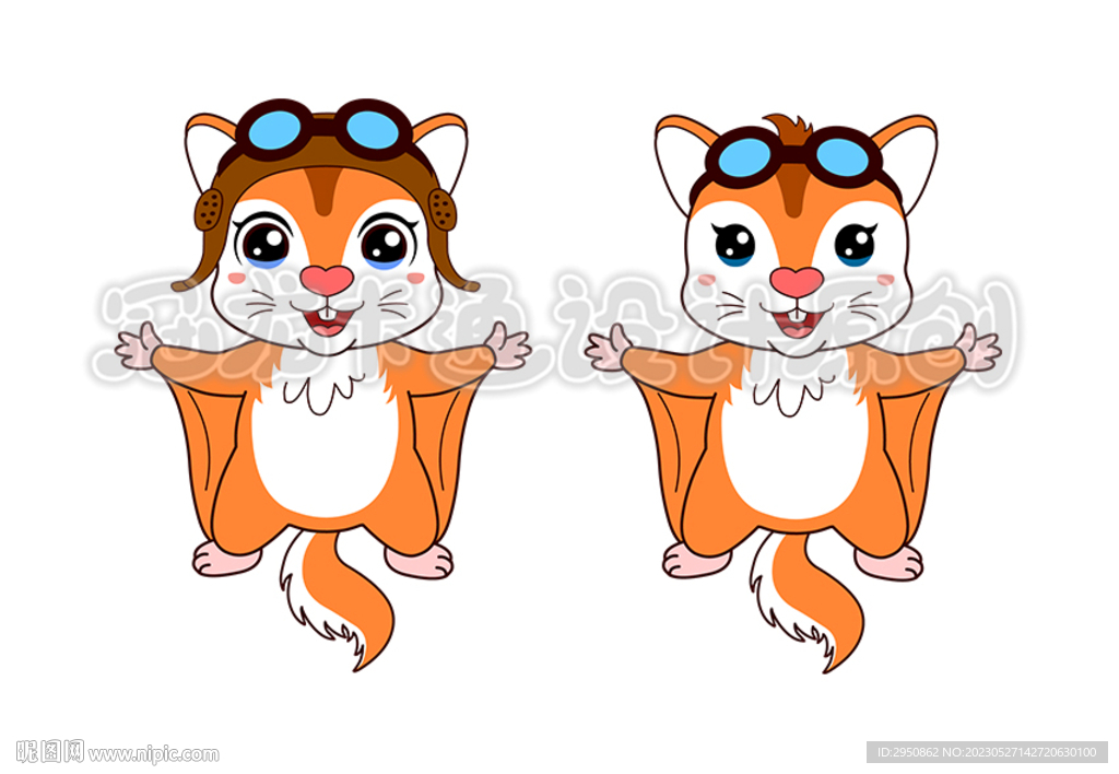卡通鼯鼠飞猫滑翔版