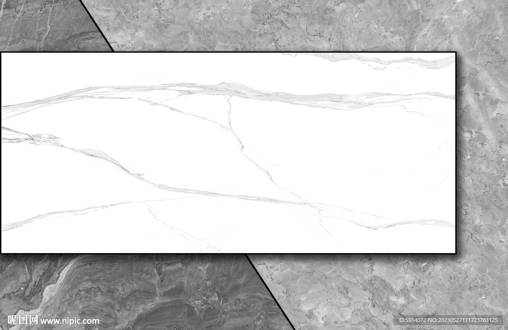 鱼肚白 灰白根大理石背景墙