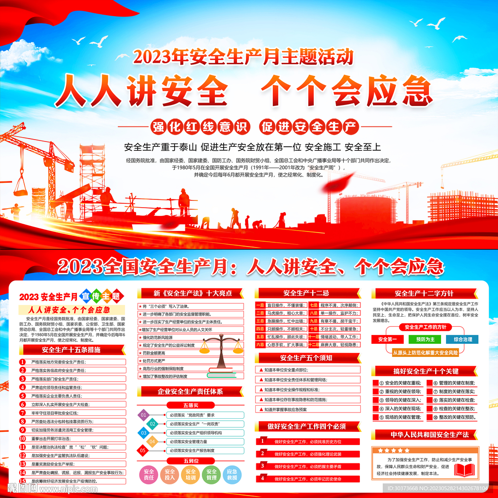 2023全国安全生产月宣传栏