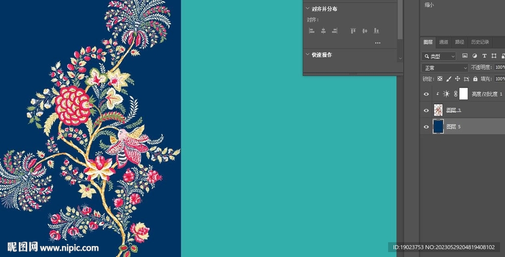复杂绣花女装定位花中国风