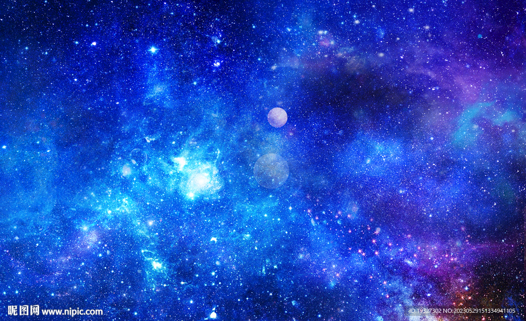 蓝色星空背景墙 软膜天花