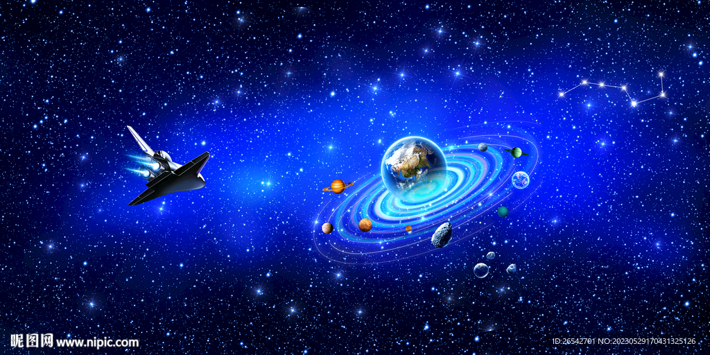 银河系行星太空宇宙星球主题背景