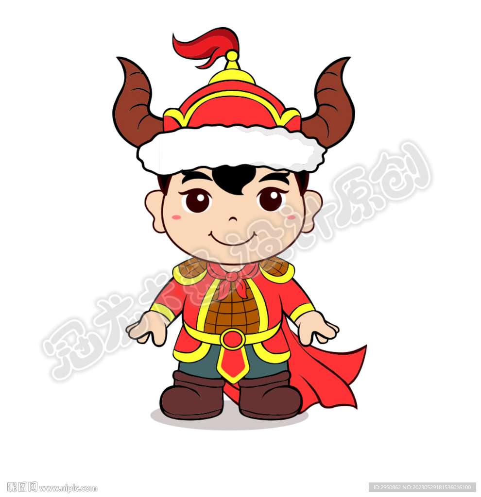 卡通蒙古小将