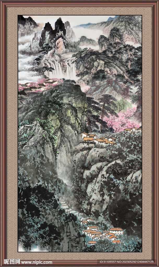 竖幅山水