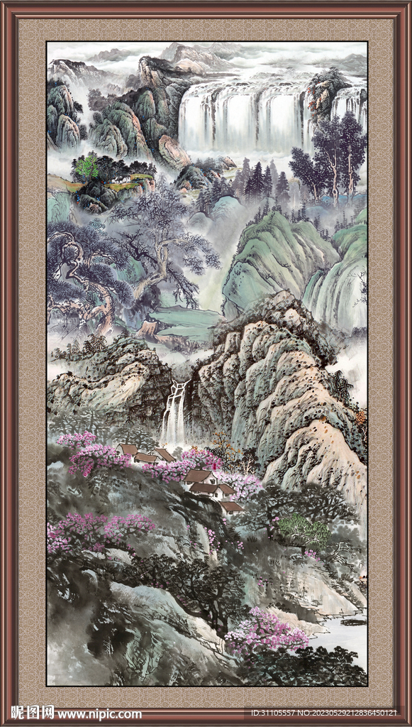 竖幅山水
