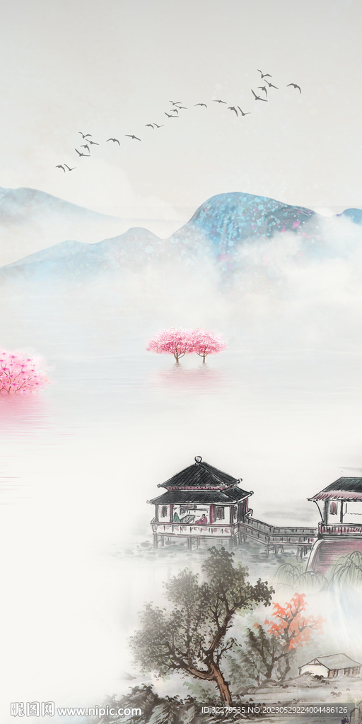 现代 极简中式玄关 TIf分层