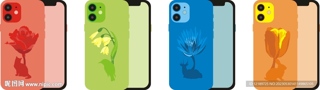 动物与花朵系列手机壳