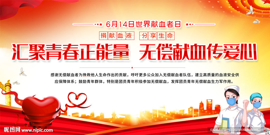 无偿献血展板