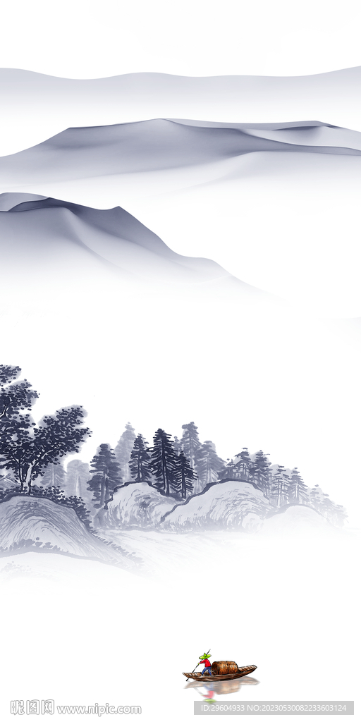 新款 现代框画山水 tIf分层