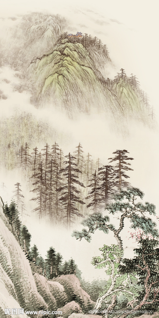 最新 高端玄关山水 tIF分层