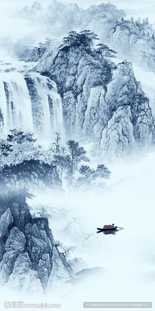 极简 玄关轻奢山水 tIF分层