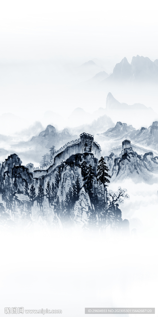 蓝色 新传中式玄关 tIF分层