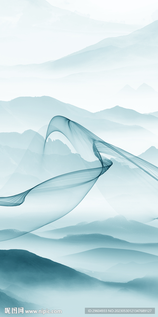 高雅 玄关轻奢山水 tIF分层