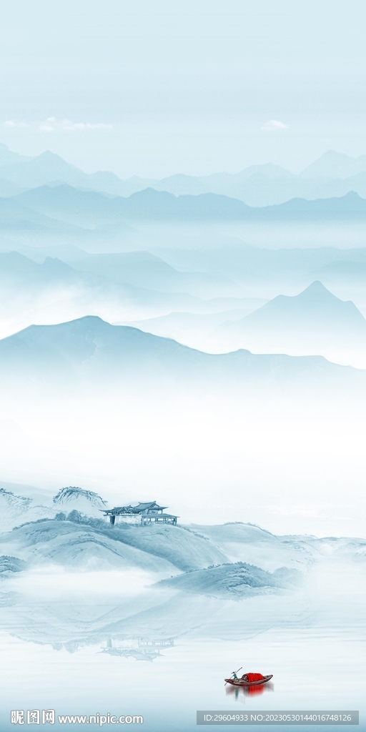 高端 玄关轻奢山水 tIF分层