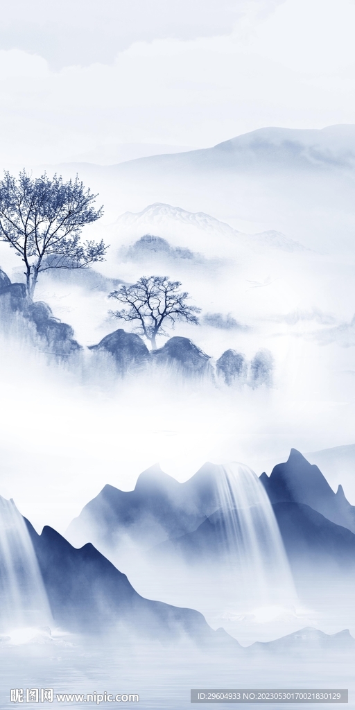 大气 玄关高端山水 tIF分层