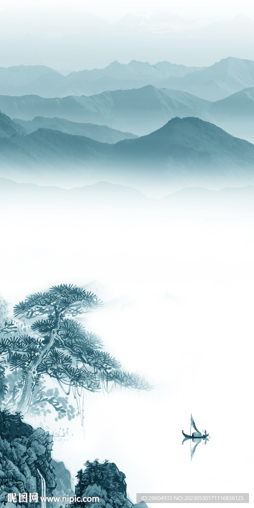 别墅 最新玄关山水 tIF分层