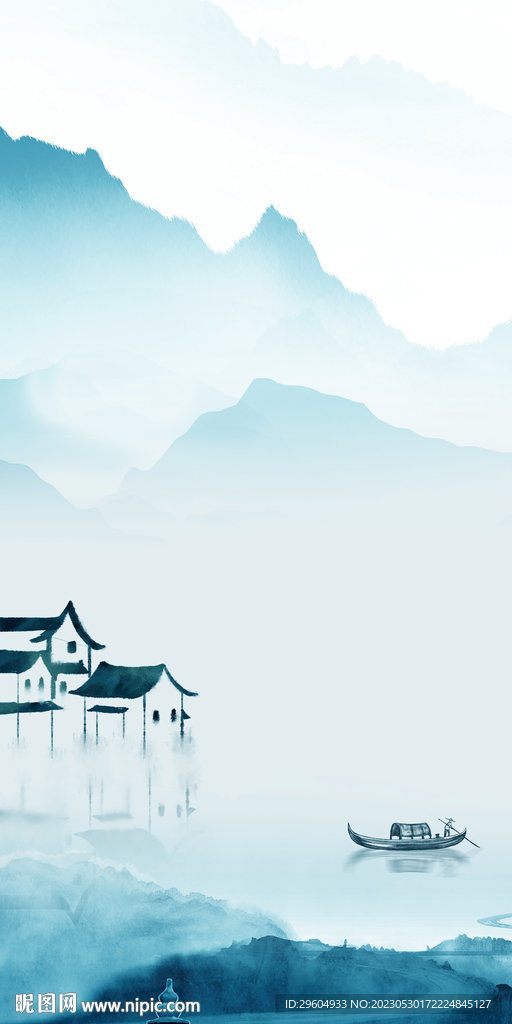 高档 最新玄关山水 tIF分层