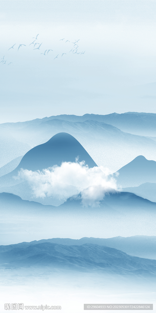 别墅 简约玄关山水 TIF分层