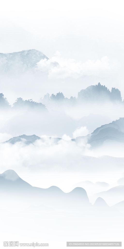 大气 高端玄关山水 tIF分层