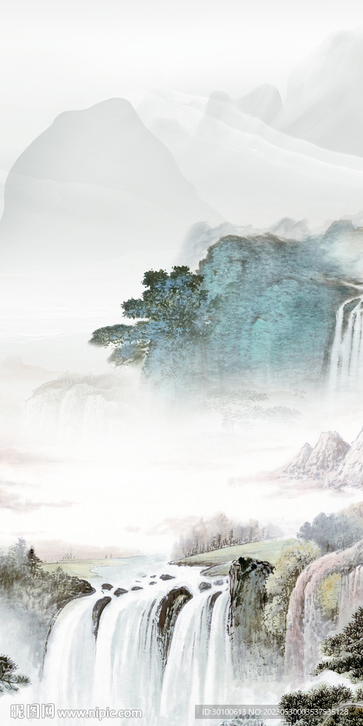 人气 高端山水玄关 TiF分层