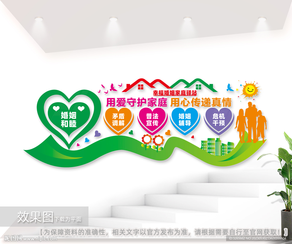 婚姻家庭指导中心形象墙图片