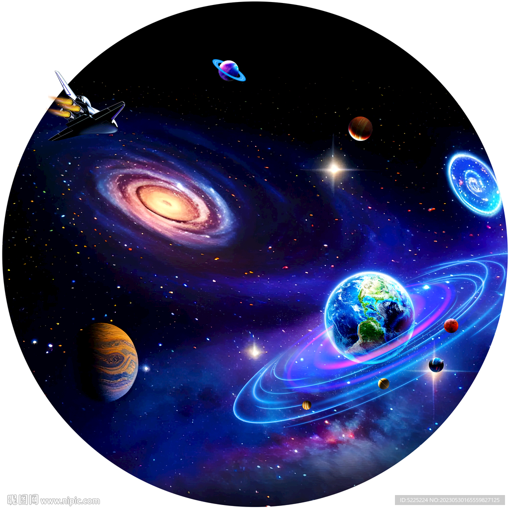 圆形星空吊顶图案