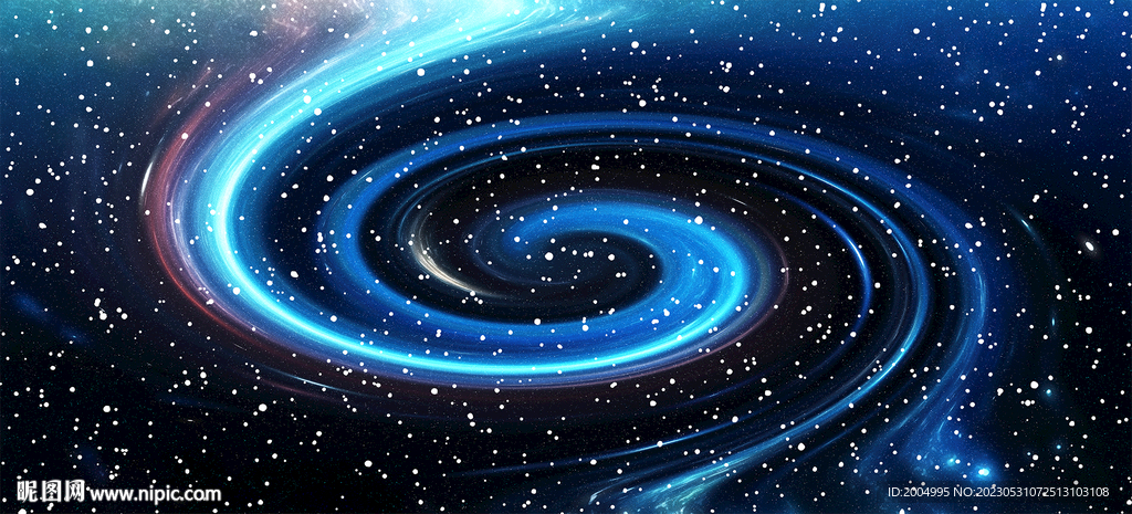 蓝色旋涡星空背景