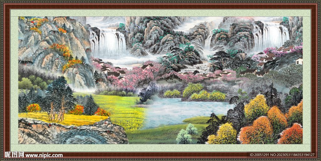 客厅山水画 