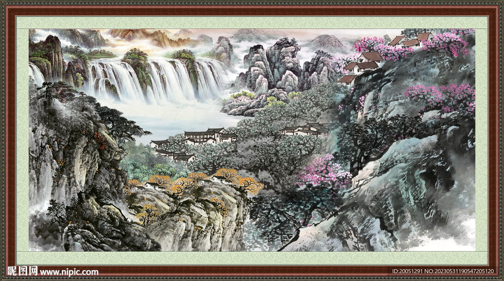 大厅山水画 