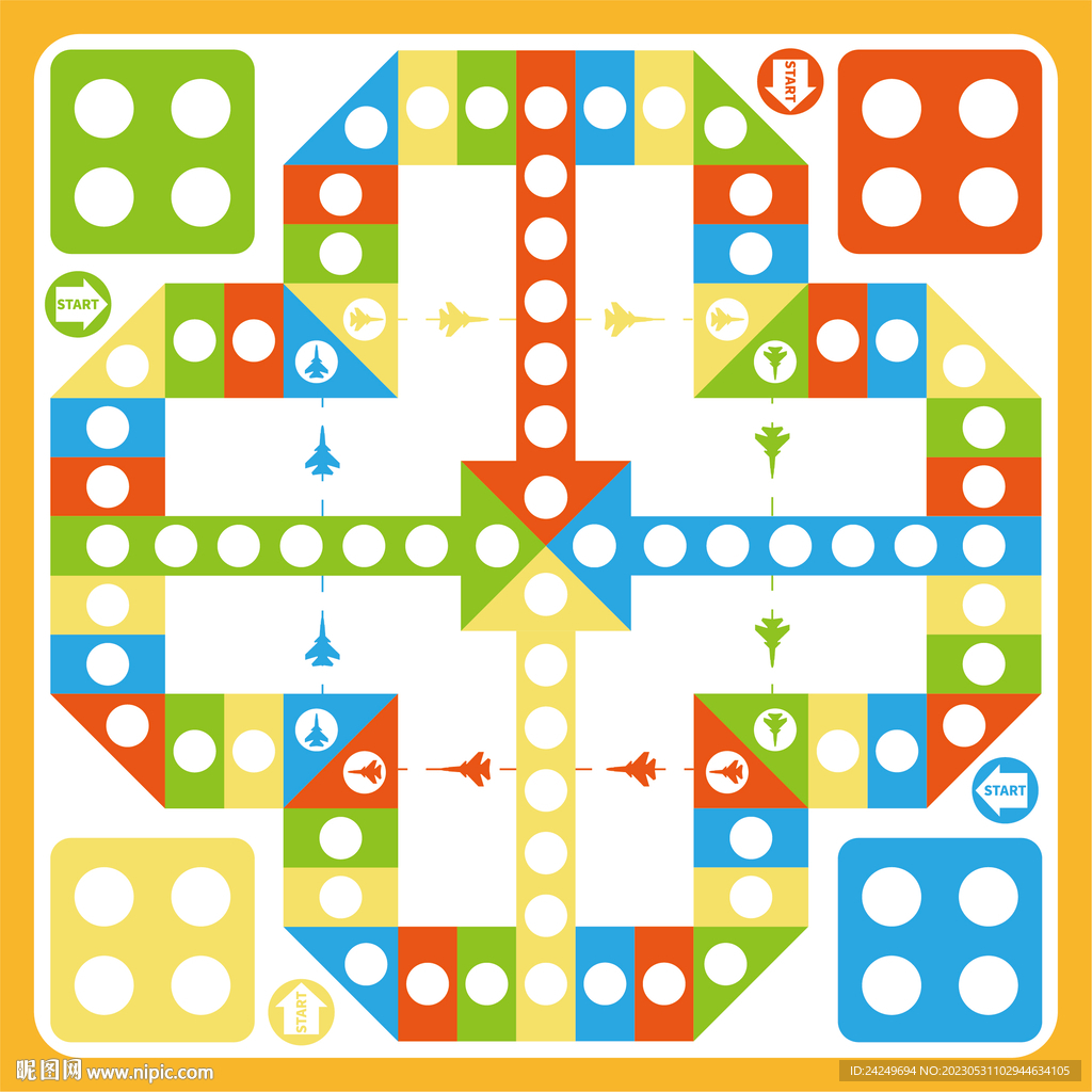 飞行棋盘图案